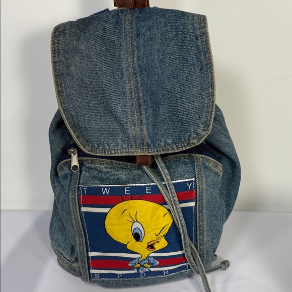 Vintage Denim Tweety Sport Backpack - Picture 1 of 11